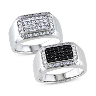 men s black or white pave gemstone ring msrp $ 219 78 today $ 89