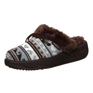 Skechers USA Womens Tone ups Chalet Bunny Slope Sweater Clogs