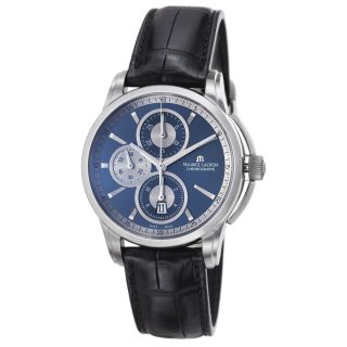 Maurice Lacroix Mens Pontos Blue Dial Chronograph Automatic Watch