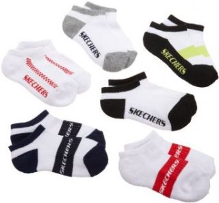 Skechers Boys 6 Pack Rib Cuff Socks,Multi,7 8.5 Clothing