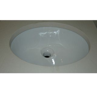 Oval White Ceramic Undermount Sink