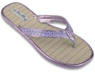 Bamboo String Thong Flip Flops with Sequin Straps Shoes