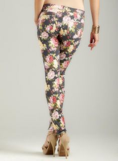 Almost Famous Floral Print Skinny Jean