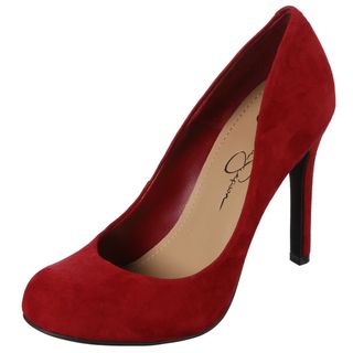 Jessica Simpson Womens Calie Ruby Suede Leather Pumps