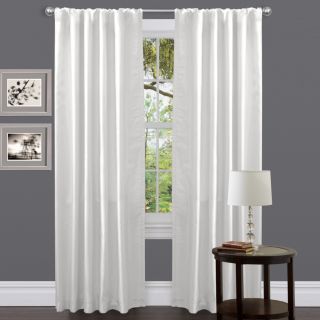 Venetian White Faux Silk 84 inch Curtain Panel