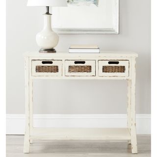 Autumn White 3 drawer Console Table