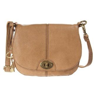 Fossil Carson Leather Flap Crossbody Handbag ZB5056235, brown Shoes