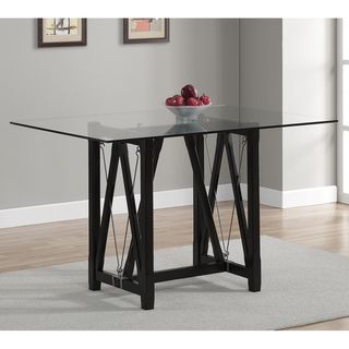 Cable Black Tempered Glass Dining Table
