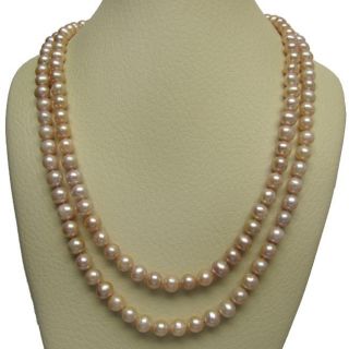 Pink Freshwater Pearl 72 inch Endless Necklace (9 10 mm)
