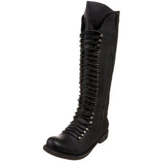 ZiGiny Womens Deidre Boot,Black Leather,7 M US Shoes