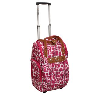 Runway Ladys Lightweight Fuchsia Carry on Rolling Luggage Bag