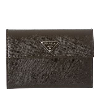 Prada Oro Black Saffiano Leather Wallet