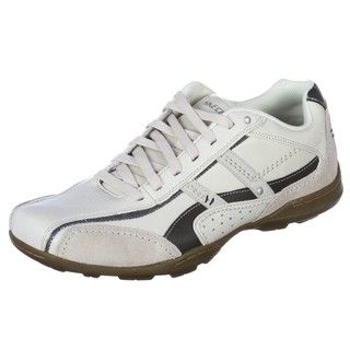 Skechers USA Mens Striking Off white Casual Oxfords