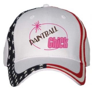 PAINTBALL Chick USA Flag Hat / Baseball Cap Clothing