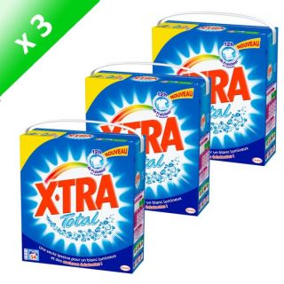 XTRA Total 54 lavages 3.78kg x 3   Achat / Vente LESSIVE XTRA TOTAL 54