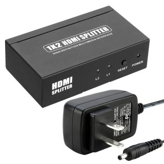 HDMI Amplifier 1 X 2 Splitter M/ F Version 2 with 1080p Support Today