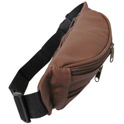 Top grain Cowhide Leather Fanny Pack with 40 inch Belt