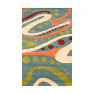 Indo Hand tufted Teal/ Green Wool Rug (5 x 8) Today $239.99