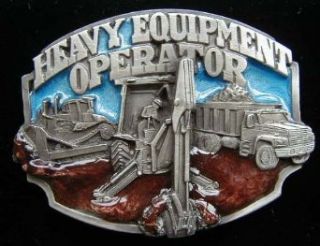 Heavy Equipment Operator Colored Belt Buckle Clothing