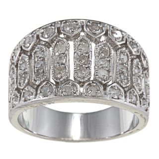 Sterling Silver 3/4ct TDW Diamond Vintage style Ring