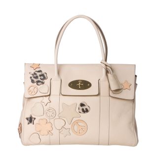 Mulberry Bayswater Cream Leather Patchwork Satchel