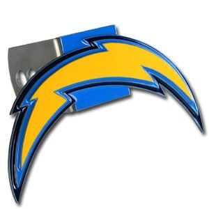 San Diego Chargers Pewter Logo Trailer Hitch Cover Sports