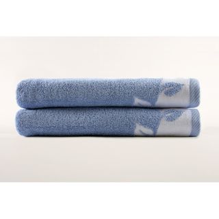 Blue Spring Leaves 100 percent Turkish Cotton Bath Towel Set