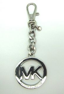 Michael Kors MK logo Keychain Key Fob Silver Clothing