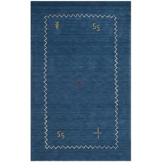 Safavieh Handmade Himalayan Gabeh Blue Wool Rug