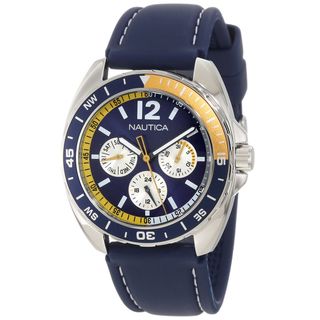 Nautica Mens Sport Ring N09915G Blue Resin Quartz Blue Dial Watch