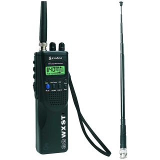 Cobra Hand Held 38 WX ST 4 mile 40 channel CB Radio with Antenna