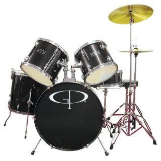 GP Percussion Black Complete 5 piece Drumset