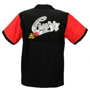 Cruisin Bowling Shirt Red & Black Retro Bowler Clothing