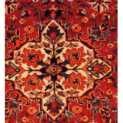 Persian Hand knotted Red/ Blue Bakhtiari Wool Rug (99 x 103