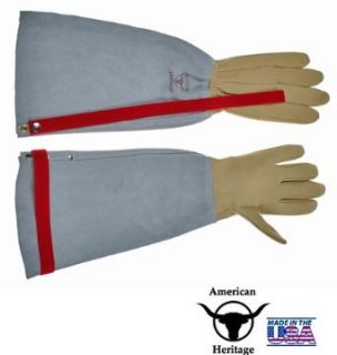 The Protector Rose Gauntlet Gloves, Size 6 Clothing