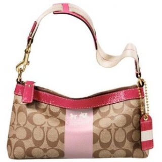 Coach Heritage Stripe Demi Purse in Pink 11562 Clothing
