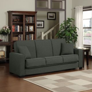 Portfolio Mali Convert a Couch® Charcoal Gray Linen Futon Sofa