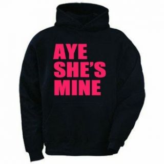 Aye Shes Mine Black Adult Hoodie Sweatshirt w/Neon Pink