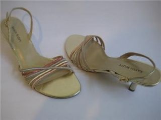 SCOTT SYLVIE GOLD STRAPY SANDAL WOMEN SIZE 9.5M KAREN SCOTT Shoes