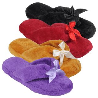 Journee Collection Womens Fleece Lined Flip Flop Slippers