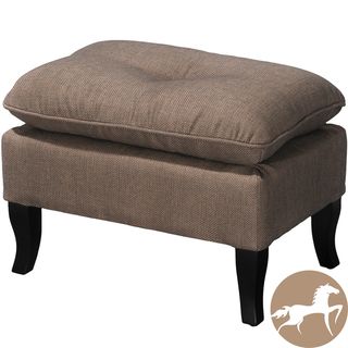 Christopher Knight Home Loma Grey Brown Fabric Ottoman
