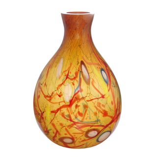 Jozefina European Hand blown Flirtatious Venice Glass Vase
