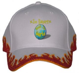 Zoo keepers Rock My World Orange Flame Hat / Baseball Cap