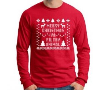 Merry Christmas Ya Filthy Animal Long Sleeve T Shirt Funny