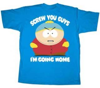 South Park Screw You Guys Cartman Blue T Shirt XXL