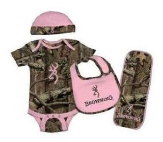 Browning Baby Camo Set   4 Piece Clothing