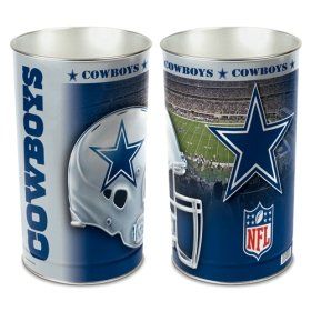 Dallas Cowboys 15 Waste Basket Tapered Top & Feature