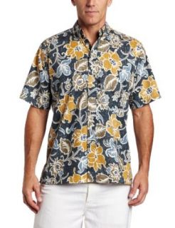 Reyn Spooner Mens Onomea Shirt, Navy, X Large Clothing