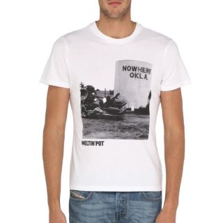 MELTIN’POT T Shirt Aton Homme Blanc   Achat / Vente T SHIRT MELTIN