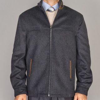 Mantoni Charcoal Grey Wool/Cashmere Blend Modern Jacket